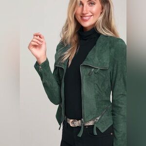 Lulus Green Suede Women's Jacket